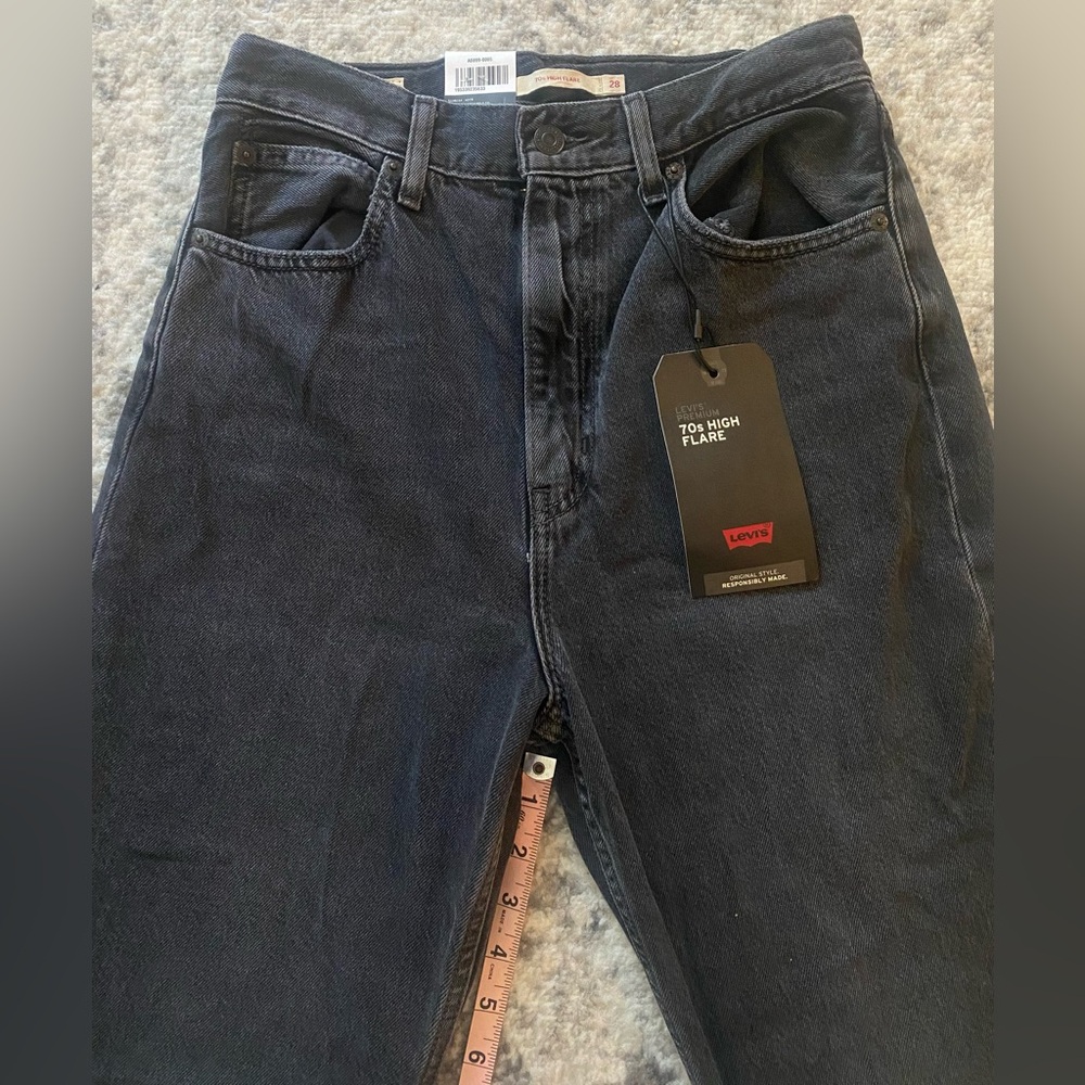 NWT Levi’s 70s High Flare Black Jeans - Picture 6 of 12